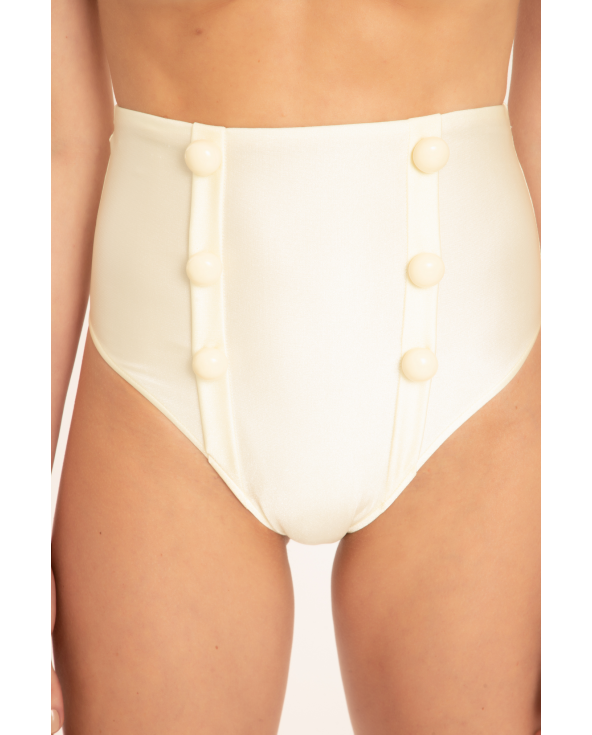 Bikini With Buttons White