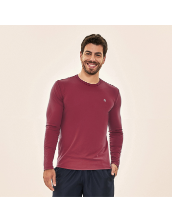Longsleeve Uvpro Masc Vermelho Queimado Upf50+