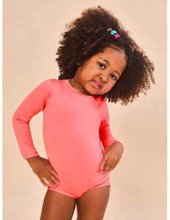 Baby Longsleeve Swimsuit Coral Upf50+