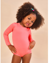 Baby Longsleeve Swimsuit Coral Upf50+