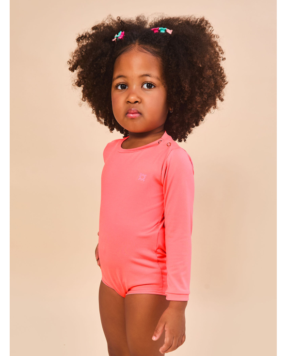 Baby Longsleeve Swimsuit Coral Upf50+