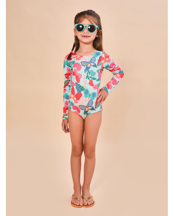 Swimsuit Girl Borboletinha Upf50+