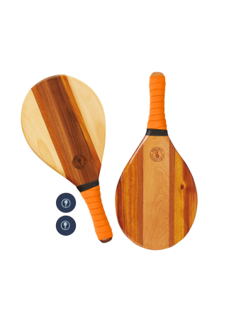 סט מחבטי חוף מעץ - כתום - Trancoso Beach Bat Orange 2