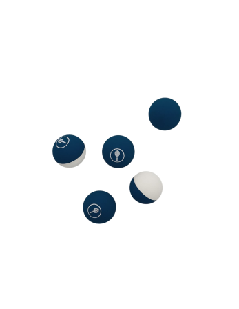 5 Bat Balls Navy & White