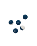 Set Of 5 Navy & White Frescobol Balls - 5 Bat Balls Navy & White