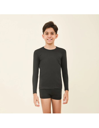 Longsleeve Uvpro Kids Black Upf50+
