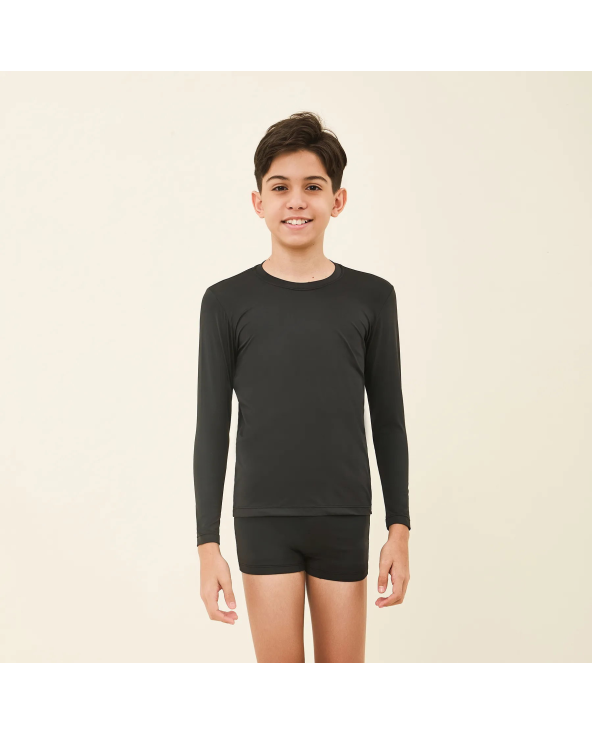 Longsleeve Uvpro Kids Black Upf50+