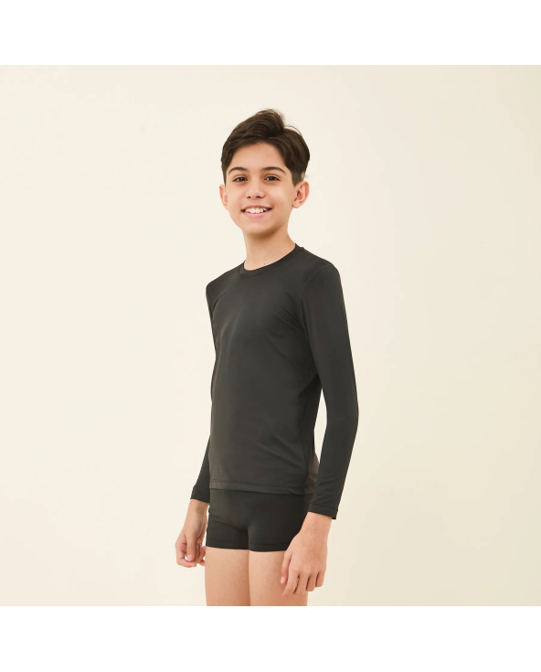 Longsleeve Uvpro Kids Black Upf50+
