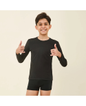 Longsleeve Uvpro Kids Black Upf50+