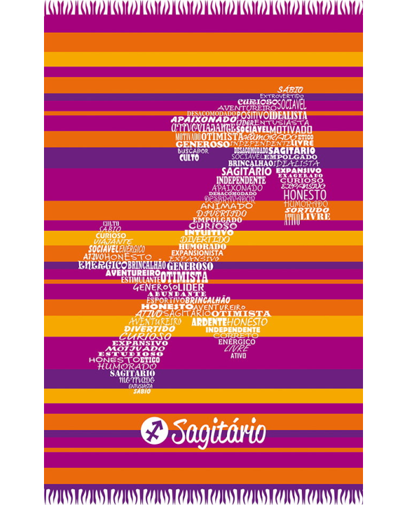 Sagittarius Astrological Sign Striped Pareo -...
