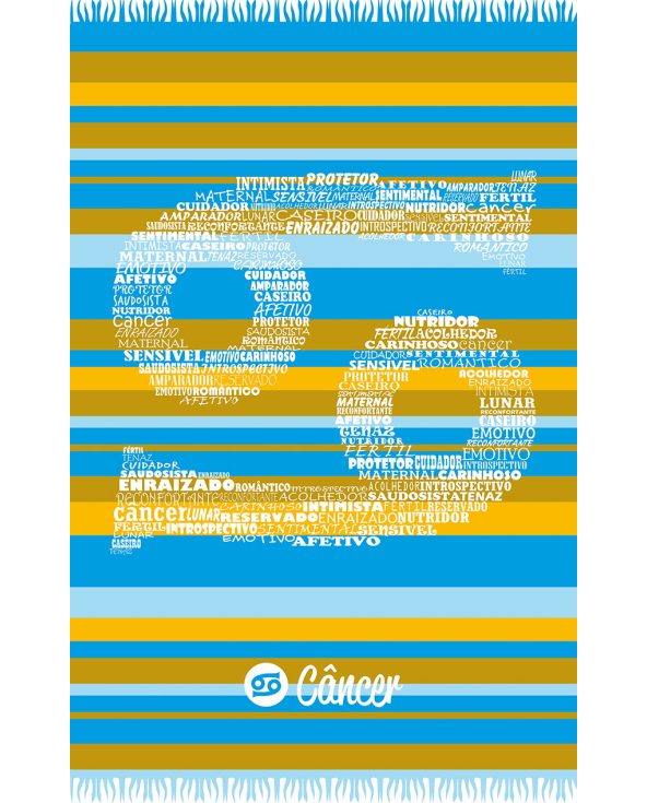 Pareo A Righe Segno Zodiacale Cancro - Cancer