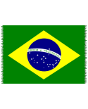 Pareo Con Flecos Y Bandera Nacional De Brasil - Canga Brasil