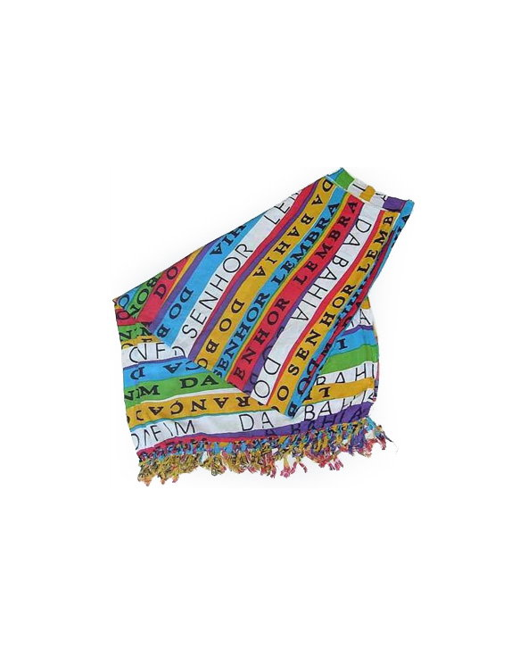 Pareo De Color Estampado Con Cintas Amuleto -...