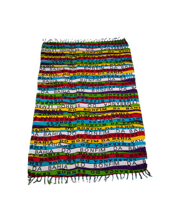 Pareo De Color Estampado Con Cintas Amuleto -...