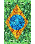 Pareo Med Brasiliens Flagga, Den Är Tillverkad Av Bonfim Band. - Canga Senhor Bandeira Brasil