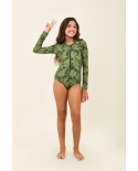 Girl Macae Folhagem Verde Upf50+
