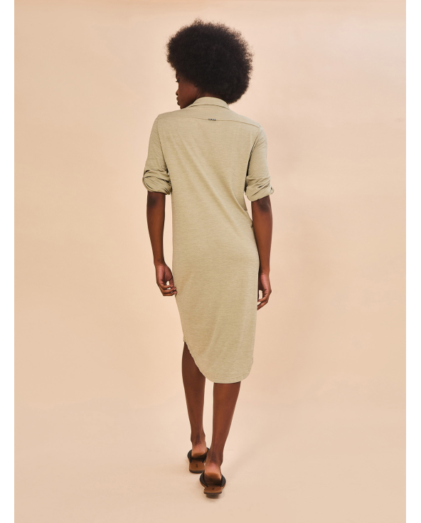 Shirtdress Copenhagen Mescla Areia Upf50+