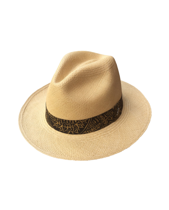 Cappello Panama Beige Fatto A Mano, Con Un...