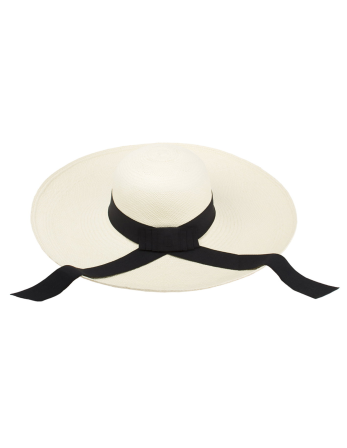 Handmade Hat In White Vegetable Fiber - Sophie White