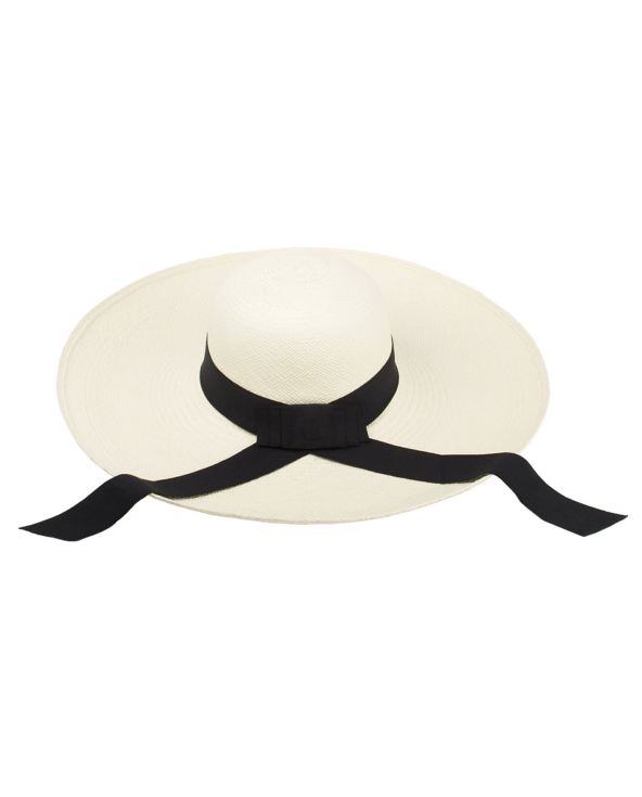 Handmade Hat In White Vegetable Fiber - Sophie...