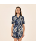 Shirtdress Coqueiros Marinho Upf50+