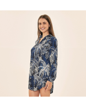 Shirtdress Coqueiros Marinho Upf50+