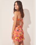 Saia Curta Floral Pincelado