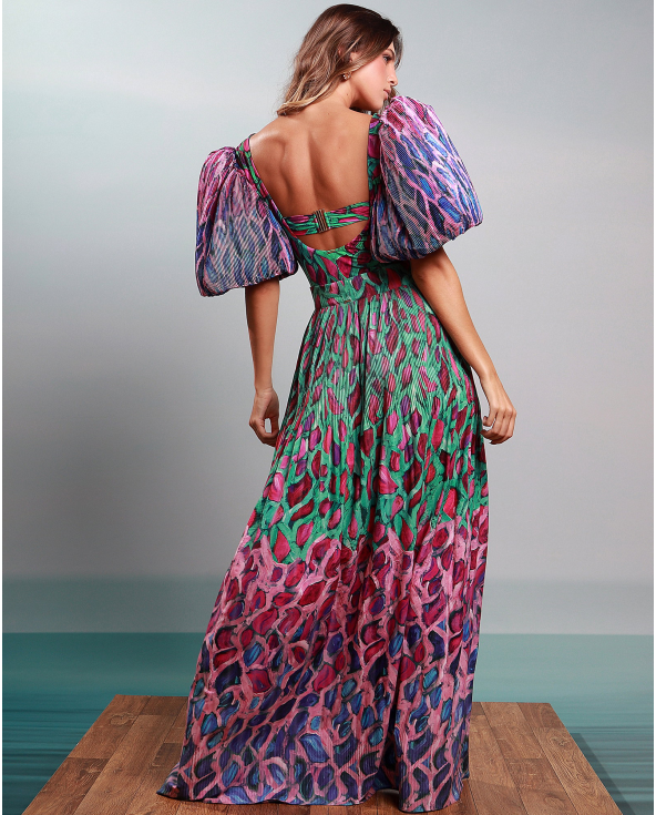 Pleated Skirt Coral