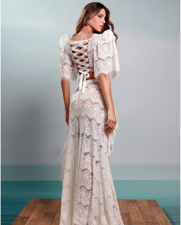Lace Dress Off White
