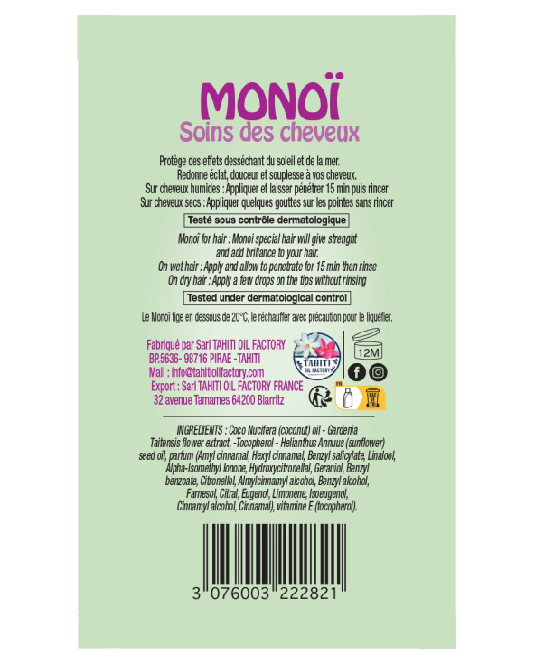 Monoi Capillaire Au Tiare 120Ml