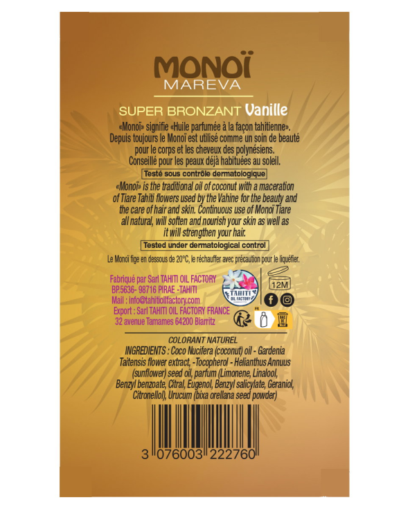 Monoi Superbronzant Vanille 120Ml