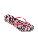 Japonke S Potiskom Leopardove Kože V Rožnati In Beli Barvi - Slim Animals White/Rose