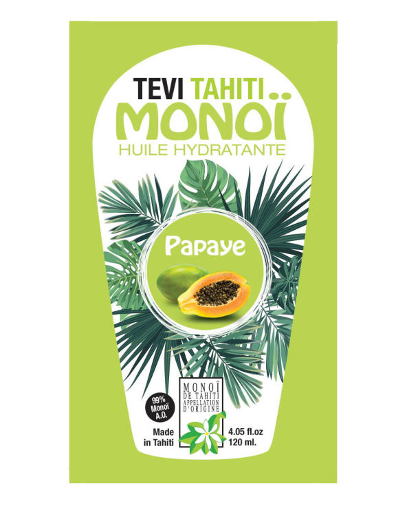 Monoï Fra Tahiti Med Papaya-Duft I Flaske Med...