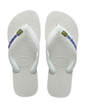 Pohodlné Brazilské Žabky Havaianas V Bílé Barvě. - Havaianas Brasil Logo White
