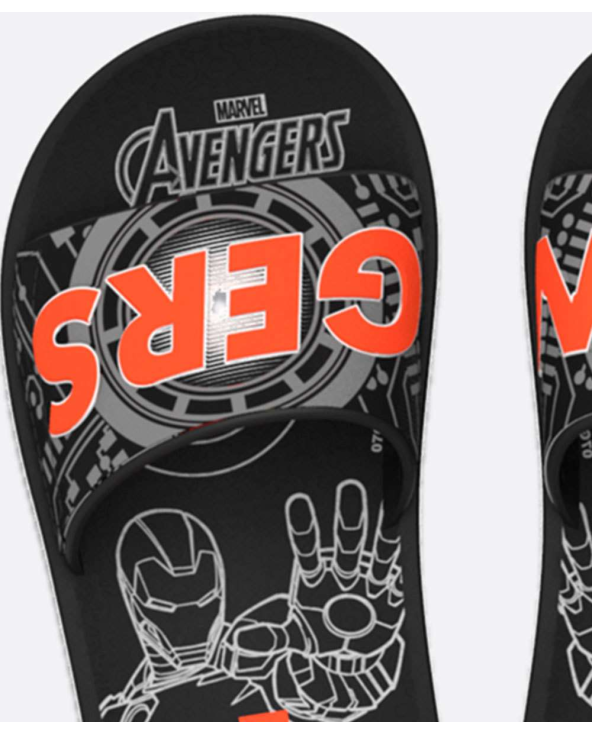 Ipanema Avengers Slide Preto Cinza Laranja