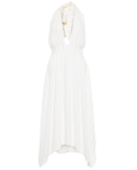 Pitkä, Valkaisematon, Liituraitakuvioinen Rantamekko - Vestido Tranpasse Busto