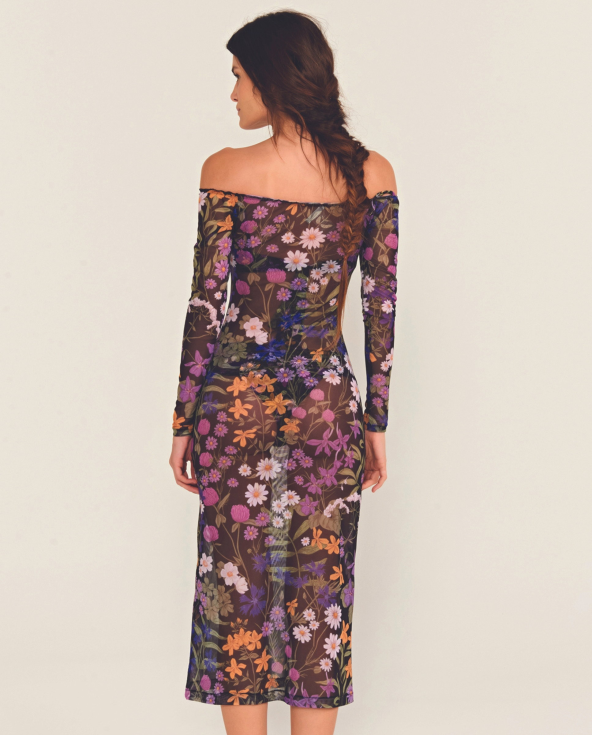 Vestido Dani Jardim Sp Black