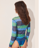 Blusa Manga Longa Listrado Espelho D Agua