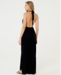 Vestido Saida Duo Liso Preto Mistica