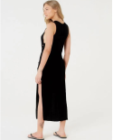 Vestido Saida Cropped Liso Preto Mistica