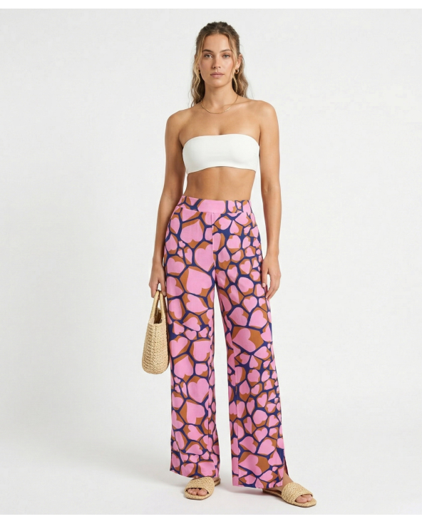 Amore-Pink Wide Pants