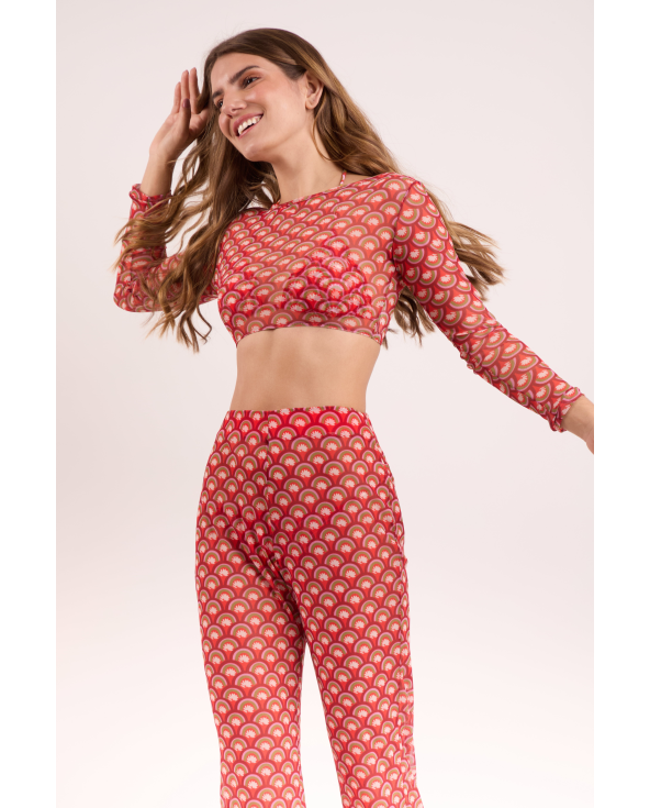 Floral-Scales Pants Lana
