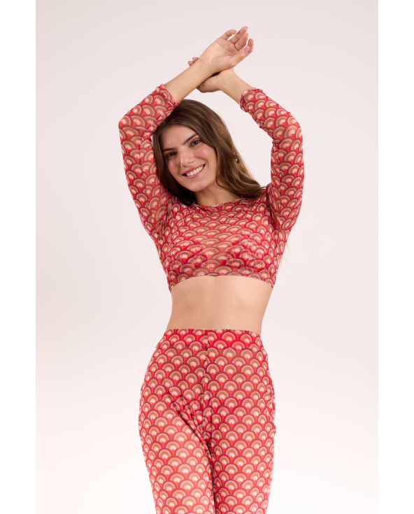 Floral-Scales Top Harper