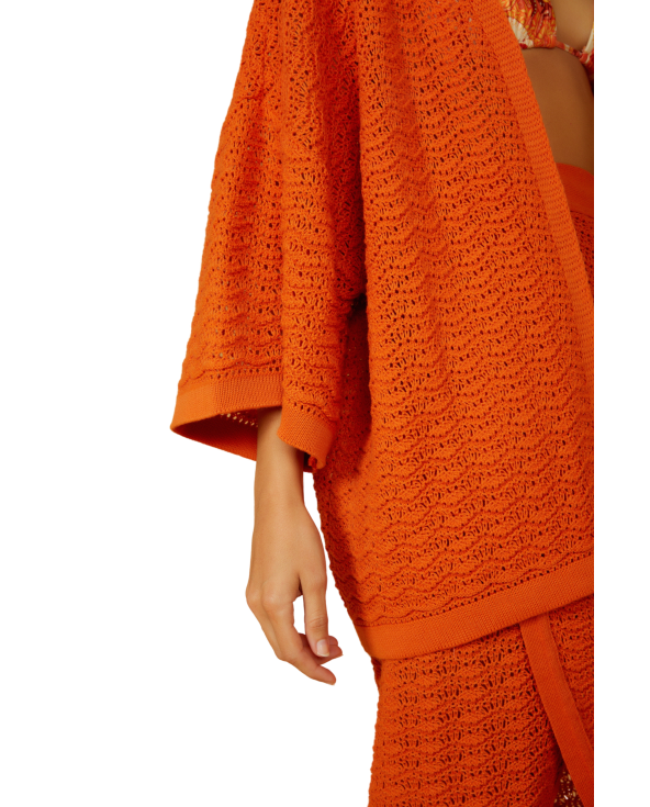Laranja-Tricot Kimono