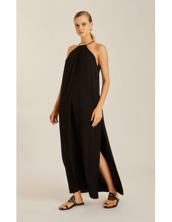 Black Halterneck Detailed Dress