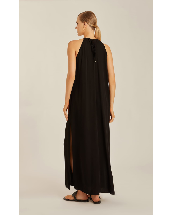 Black Halterneck Detailed Dress