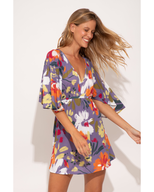 Garden-Flower Mini Dress