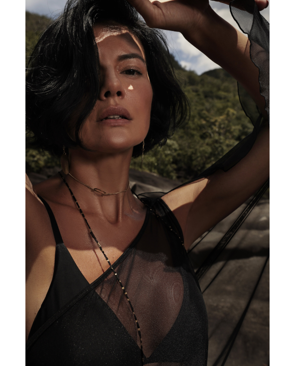 Preto Transparent Dress
