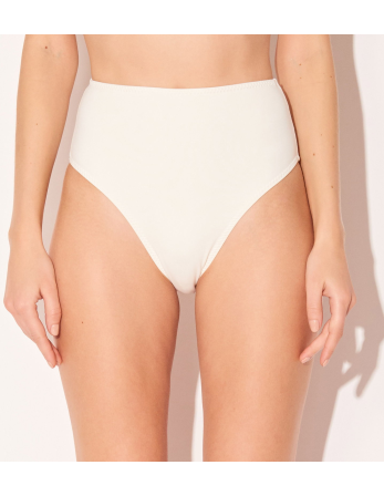 Luxury Cream Brazilian High-Waist Bikini Bottom - Bottom...