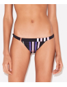 Graphic Print Fixed Bikini Bottom - Bottom Nó Xadrez Preto